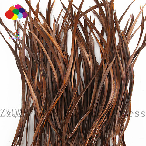 50-100 natural goose monofilament feather 15-20CM dyed brown DIY craft accessories feather ► Photo 1/6