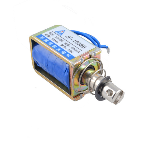 JF-1039 1039B dc 12V  25N stroke 10mm Pull push Type Linear Solenoid Electromagnet ► Photo 1/5