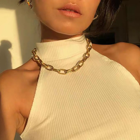 FNIO Gold Chain Necklace Chokers For Women Punk Collar Statement Chunky  Thick Necklace Women 2022 Hip Hop Fashion Party Jewelry - Price history &  Review, AliExpress Seller - FNIO Official Store