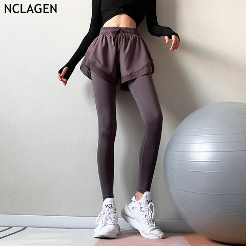 Leggings High Waist Sport Women Fitness Shorts Squat Proof GYM Workout Yoga Pants Butt Lift Tummy Control Running Tights NCLAGEN ► Photo 1/6