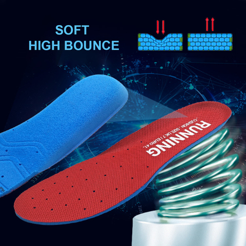 Memory Foam Sport Insoles Sweat Absorption Pads Running Sport Shoe Inserts Breathable Insoles Foot Care Men Women Size 35-45 HD1 ► Photo 1/6