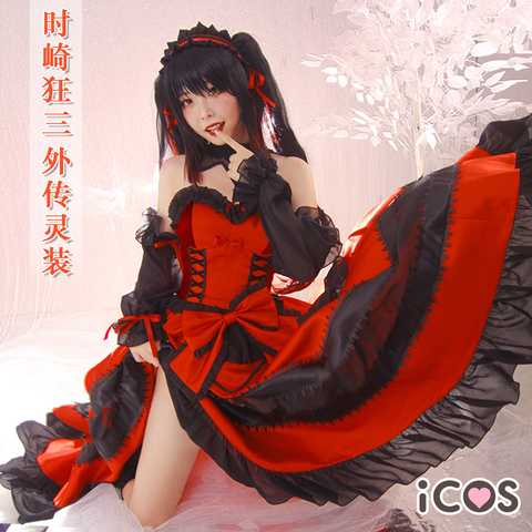 date a live kurumi tokisaki cosplay costume for sale