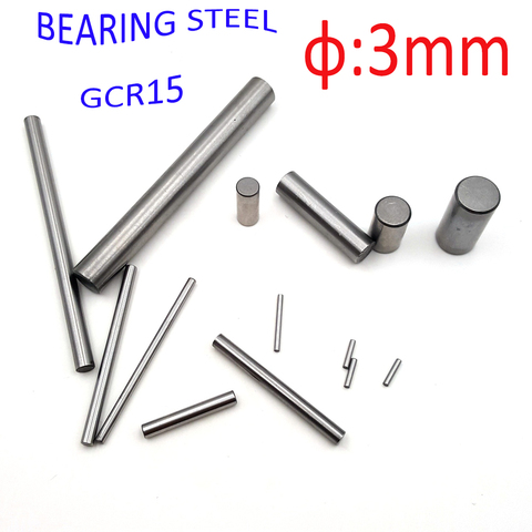 GCr15 Bearing steel roller 3mm pins dowel transmission shaft drive axle 5 6 8 10 12 15 18 20 25 30 35 40 45 50 60mm ► Photo 1/4