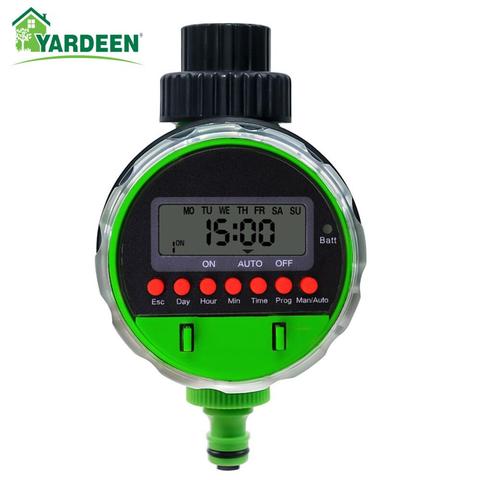 New Arrival Yardeen Garden Ball Valve Irrigation Water Timer Automatic Program Irrigation Watering Controller Green ► Photo 1/6
