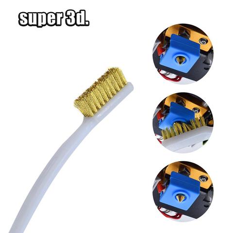 3D Printer Tool Copper Wire Toothbrush Nozzle Brush For Cleaning Nozzle /Heating Block  /Hotend Hot Bed Cleaner derusting Parts ► Photo 1/6