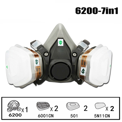 1Set Full Face Respirator Dust Gas Mask for Painting Spray Pesticide Chemical Smoke Fire Protection Half Face PM005 ► Photo 1/6