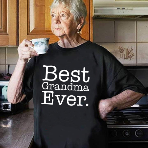 Best Grandma Ever Women T-shirt Gift Grandparents Female Tees Top Graphic T Shirts Harajuku Summer Casual Clothes Ropa De Mujer ► Photo 1/6