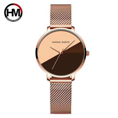 Dropshipping A++++ Quality Japan Quartz Movement Stainless Steel Mesh Band Wrist Watch Vintage Women Waterproof ladies Watches ► Photo 1/6