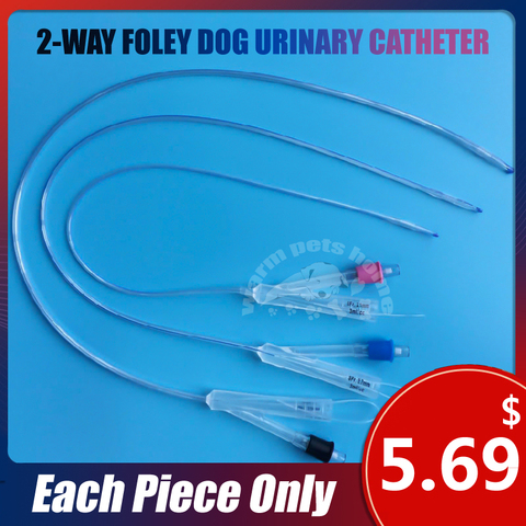 Two-way Foley Canine Urinary Catheter with Balloon 2 Way Foley Dog Catheters Silicone Urine Catheters ► Photo 1/6