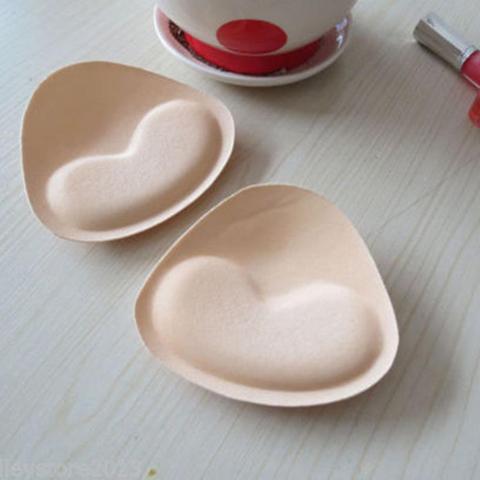 1 Pair  Woman Swimsuit Padded Sponge Foam Push Up Enhancer Chest Cup Thick Bikini Swimwear Inserts Triangle Bra Pad ► Photo 1/6