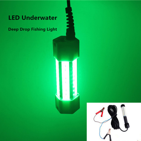 100W 12W Waterproof LED Underwater Light Lamp For Submersible Night Fishing Boat Outdoor Lighting Green Lights Lamps Lure Fish ► Photo 1/6