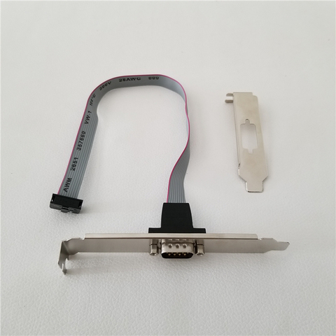 Low profile & Normal Bracket Serial DB9 RS232 9pin 9p Com Port host case Cable ► Photo 1/6