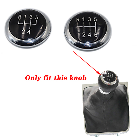 5/6 Speed Gear Knob Stick Badge Emblem Trim Cap Cover For VW Passat B6 2005-2011 B7 2010-2014 CC 2009-2012 ► Photo 1/3