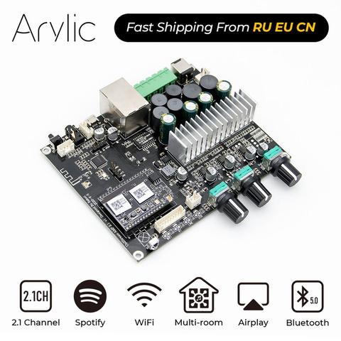 WiFi & Bluetooth 5.0 HiFi Stereo Class D digital multiroom audio Wireless 2.1 Channel Stereo Amplifier Board Up2stream Amp 2.1 ► Photo 1/6