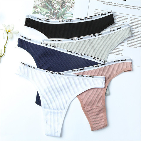 3pcsset Womens Cotton Thongs Low Rise Panties Underwear Dot