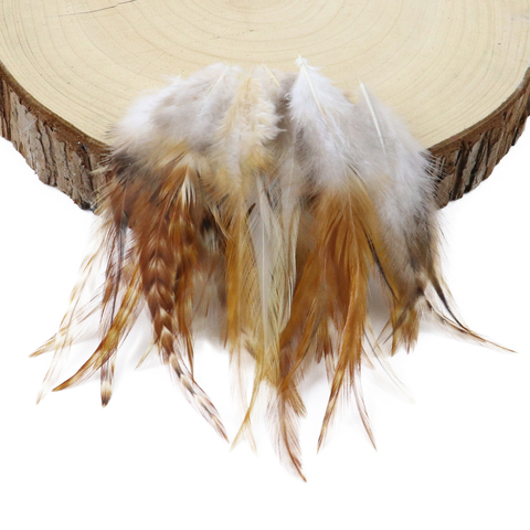 Natural Rooster Saddle feather 4-6inch Dyeing Chicken feathers for Diy Jewerly Clothing Accessories Crafts feathers ► Photo 1/6