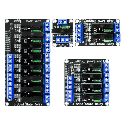 1 / 2 / 4 / 8 Channel Solid State Relay G3MB-202P DC-AC PCB SSR In 5VDC Out 240V AC 2A for arduino ► Photo 1/5