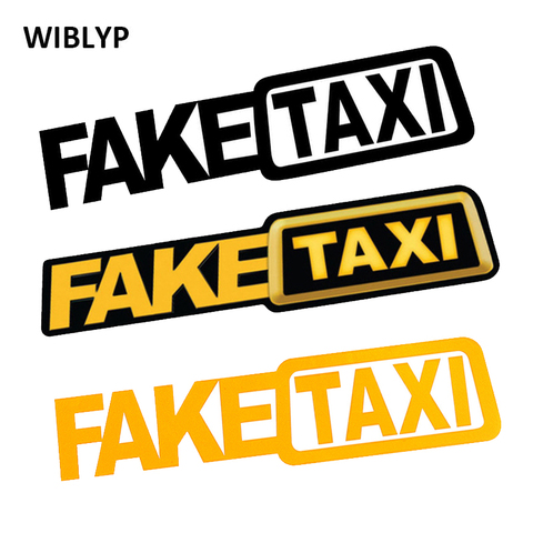 2Pcs FAKE TAXI Car Stickers Reflective Stickers Funny Window Vinyl Decals Styling Self Adhesive Emblem Car Stickers ► Photo 1/6