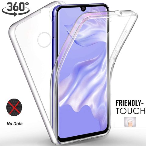 360 Full Body Case for Huawei P40 Lite E P30 Pro P20 Y5P Y6P Honor 20 Lite 20S 10 Lite Honor 9C 9S Silicone TPU Double Clear  ► Photo 1/6