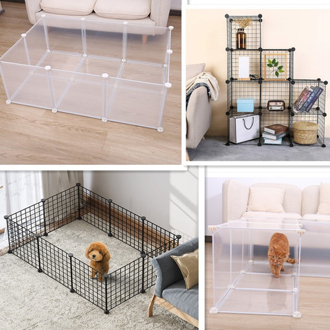 Dog Fences Pet Playpen DIY Animal Cat Crate Cave Multi-functional Sleeping Playing Kennel rabbits guinea pig Cage ► Photo 1/6