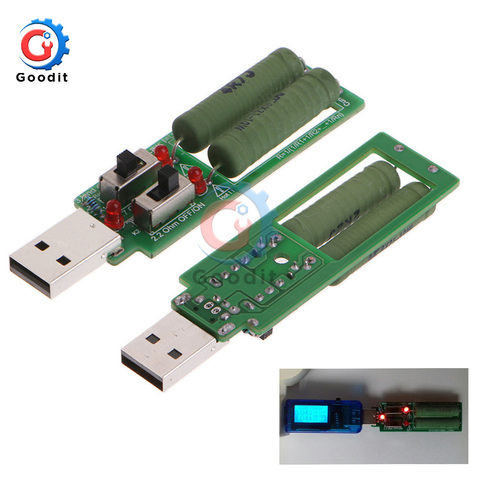 USB resistor dc electronic load With switch adjustable current 5V 1A/2A/3A battery capacity voltage discharge resistance tester ► Photo 1/6