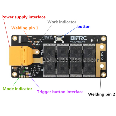 BIFRC DIY Portable 12V Battery Energy Storage Spot Welding PCB Circuit Board for SuperCapacitor 18650 RC High Rate Battery ► Photo 1/5