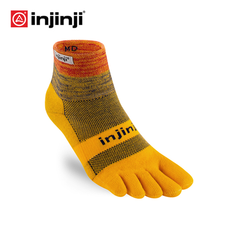 INJINJI Five-finger Sneakers Socks 2022 Trail Midweight Mini-Crew Cross-country Wear-resistant Quick-drying Warm Outdoor Hiking ► Photo 1/6