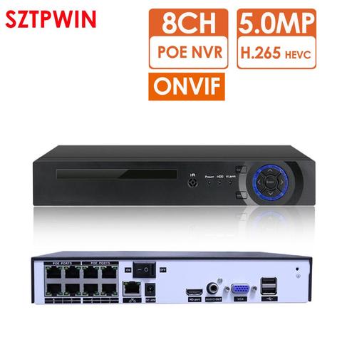 Video Surveillance H.265 PoE NVR 8Channel For HD 1080P 4MP 5MP IP Camera PoE PoE NVR 48V 802.3af ONVIF 2.4 ► Photo 1/6