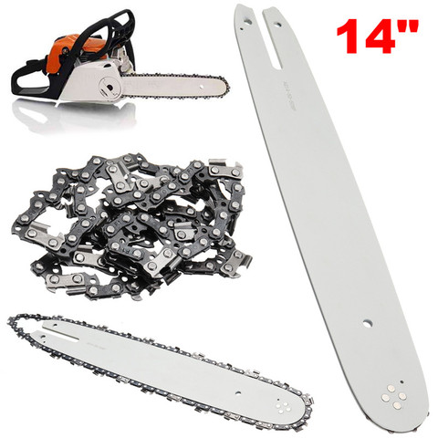 14 Inch Chainsaw White Guide Bar With Saw Chain 3/8 LP 50 Section Saw Chain For STIHL MS170 MS180 MS250 Power Tool Accessories ► Photo 1/6