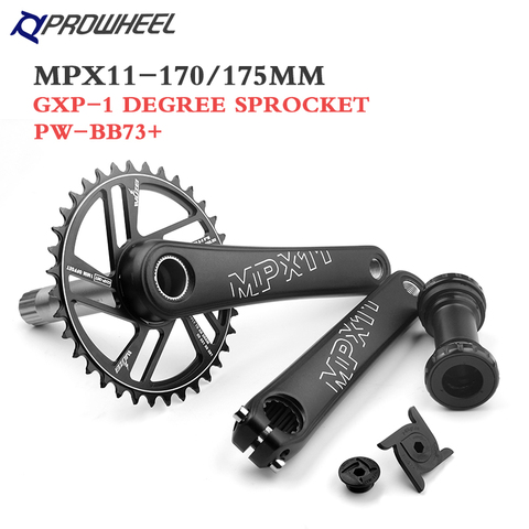 PROWHEEL Mountain Bicycle Crankset 30/32/34/36/38/40/42T GXP Chainring 175/170mm Crank Sprocket and Bottom Bracket MTB Bike part ► Photo 1/6