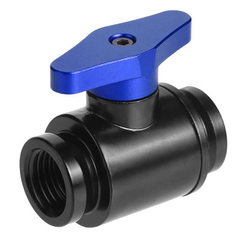 New G1/4 Vent Valve Aluminum Handle Double Inner Teeth Water Ball Valve Waterway Control For PC Computer Water Cooling System ► Photo 1/6