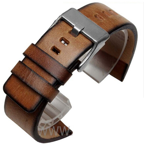 Quality Genuine Retro genuine Leather watchband men for DZ4343 DZ4323 DZ7406 watch strap vintage Italian leather 22mm 24mm 26mm ► Photo 1/6