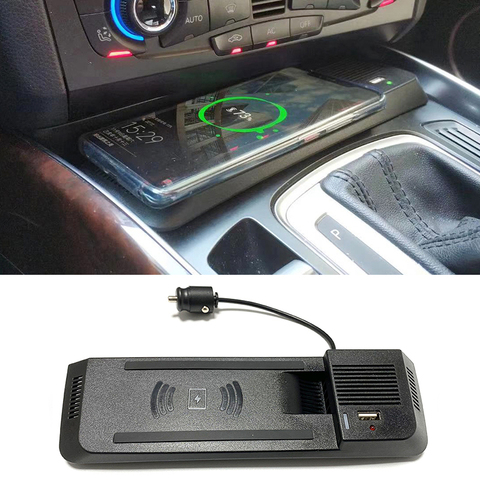 For Audi A4 B8 B9 Allroad A5 B8 S5 RS5 10W car QI wireless charging phone charger charging phone holder accessories for iPhone 8 ► Photo 1/6