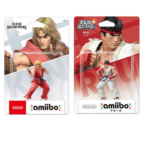 Nintendo Amiibo Ken Fighters Ryu Streets Figure NFC Super Smash Bros. Series ► Photo 1/3