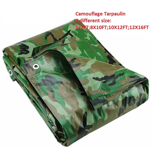 4 Types Camouflage Tarpaulin Garden Rainproof Awnings Outdoor Tent Thicken Oilcloth Car Shed Cover Summer Sunshade Sail Canvas ► Photo 1/6