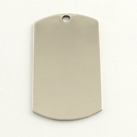 50pcs Stainless Steel Rectangle Blank Stamping Tag Pendants Charms DIY Necklace jewelry making accessories F80 ► Photo 1/6