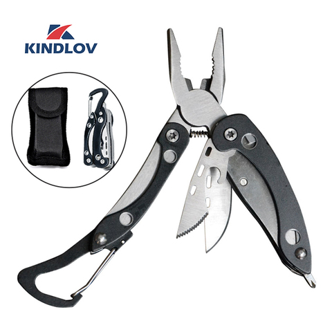 KINDLOV Multitool Pliers Portable Folding Pliers Wire Stripper Keychain Knife Screwdriver Outdoor Hiking Camping Tool Hand Tools ► Photo 1/6