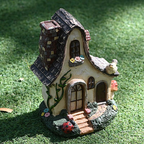 Mystic Gnome Fairy House Figurine Outdoor Decor Garden House Statues, Waterproof and Durable, for Balcony, Flower Bed ► Photo 1/6