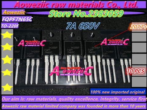 Aoweziic 2017+ 100% new imported original  FQPF7N65C 7N65C   MDF10N65BTH MDF10N65B   MDF11N65BTH MDF11N65B   TO-220F  transistor ► Photo 1/6