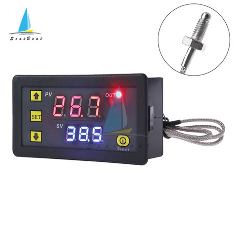 Digital Temperature Controller -60~500 Degree K-type M6 Probe Thermocouple Sensor Thermostat Heat Cool Control 5V 12V 24V 220V ► Photo 1/5