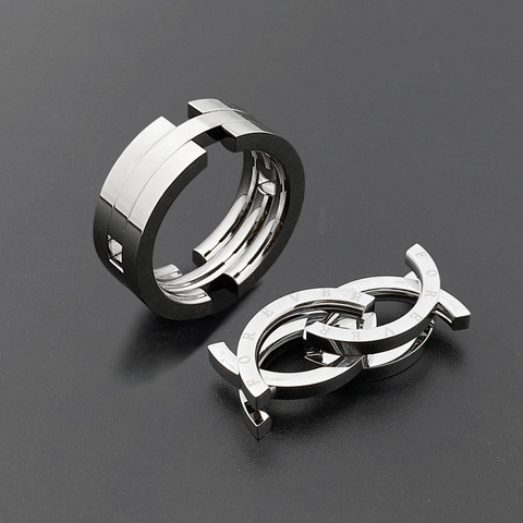 Fashionable titanium steel stainless steel couple gift transformable dual purpose ring hot sale ► Photo 1/1