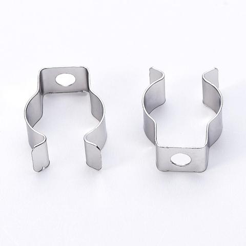 New 15~100pcs T5 Stainless Steel U Clip Holder For LED Fluorescent Light Tube Lamp Bracket Lampholder Tube Clips Fixing Clips ► Photo 1/6