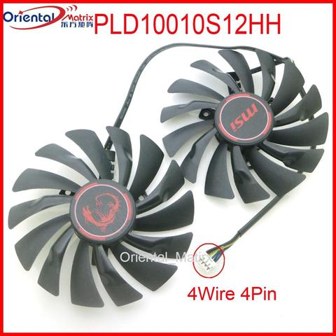 2pcs/lot PLD10010S12HH 95mm 12V 0.40A VGA Fan For MSI GTX 950 960 970 980 980Ti GAMING 2G 4G Graphics Card Cooler Cooling Fan ► Photo 1/6