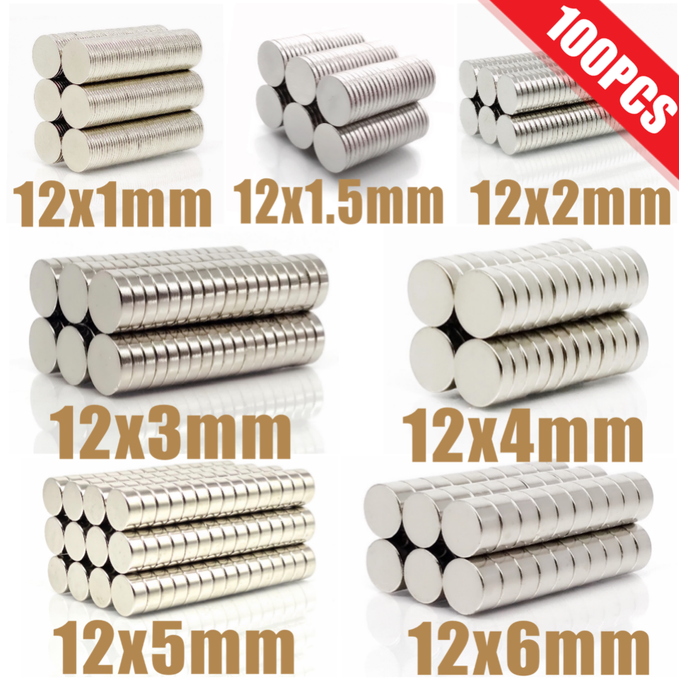 Neodymium Magnet 12x5 12x6mm Powerful Strong Round Disc Magnets N35 Rare Earth 
