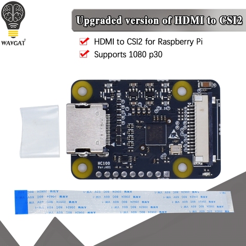 WAVGAT official HDMI-Compatible To CSI-2 Adapter Board Input Up To 1080p25fp For Rasperry Pi 4B 3B 3B+ Zero W ► Photo 1/6