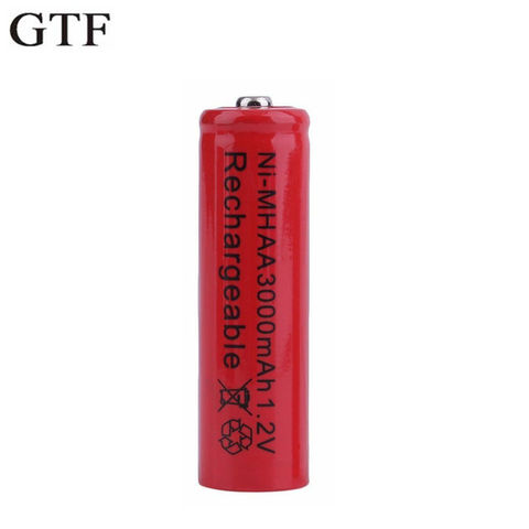 GTF AA 1.2V 3000mAh Ni-MH Rechargeable Battery for Toy car Remote control Replacement Batteries AA 1.2v 3000mah batteries ► Photo 1/6