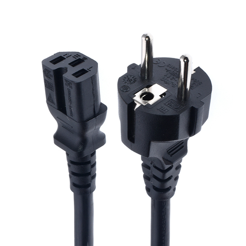 1.8m EU Schuko Power cables,Europe CEE7/7 Power Cord ,EU to C15 Power lead for household electrical appliances ► Photo 1/6
