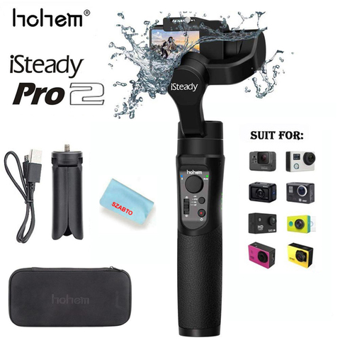 Hohem ISteady Pro2 Pro 3 3-Axis Handheld Gimbal Waterproof Action Camera Stabilizer for DJI Osmo Gopro Hero8//7/6/5/4/ RXO SJCAM ► Photo 1/6