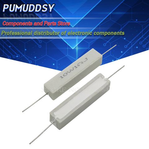 10pcs 10W Cement resistance resistor 1 2 5 8 10 15 20 25 100 ohm 1R 2R 5R 8R 10R 15R 20R 25R 100R 1k 2k 10k ► Photo 1/2