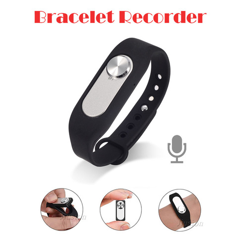 Wearable Bracelet Voice Audio Recorder Mini Secret Grabadora de Voz 4GB 70Hours Sound Recording Wristband Reloj Espia Dictaphone ► Photo 1/6